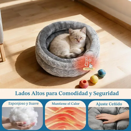 Vista 3 de Cama para gatos de doble capa