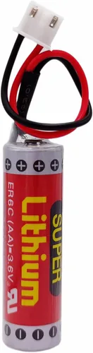 Vista 3 de 5 piezas 3.6V ER6C AA PLC batería 1800mAh para FX F2-40BL PLC con enchufe blanco batería de litio nuevo