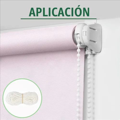 Vista 5 de 32.8 ft (32.8 pies) - Cable de cadena de cuentas enrollables venecianas romanas con 10 conectores para piezas de repuesto de persianas enrollables