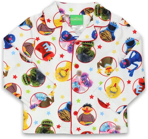 Vista 4 de Sesame Street Elmo Conjunto de pijamas estilo abrigo infantil