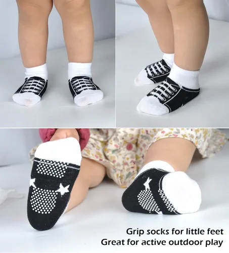 Vista 2 de EPEIUS Unisex Baby Girls Boys Non-Slip Socks (Set of 6)