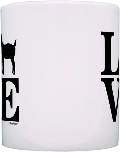 Vista 4 de Barnyard Farm Animal Love Goats Barn Yard Billy Goat - Taza de café, color blanco 11oz - Amor