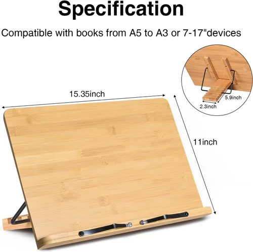 Vista 3 de Soporte de tableta extra grande para escritorio, soporte ajustable para tabletas de pantalla táctil