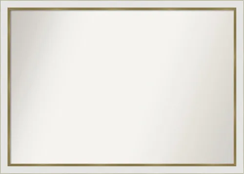 Vista 553 de Amanti Art Espejo personalizado, espejo de baño estrecho Alexandria White Wash, espejo de pared o espejo de tocador de baño sobre el fregadero