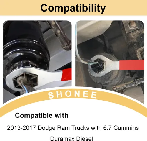Vista 7 de Llave de filtro de combustible, llave de sensor de agua para camiones Dodge Ram 2013-2017 con 6.7 CUMMINS, herramienta separadora de agua