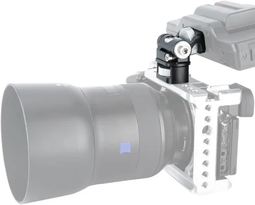 Vista 2 de NICEYRIG Soporte para monitor DSLR para montaje ARRI, inclinación de 180° y soporte giratorio de 360°, soporte de monitor de campo de 5 pulgadas y 7