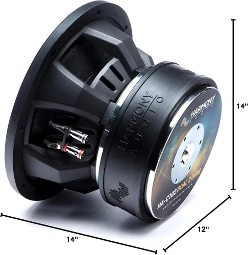 Vista 10 de Harmony Audio HA-C102 Car Stereo Competition Carbon 10 "Sub 2000W Dual 2 Ohm Subwoofer Nuevo