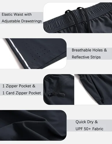Vista 5 de WENRONSTA Pantalones cortos deportivos de entrenamiento para hombre, de secado rápido, ligeros, de tenis activos, de 7 pulgadas, pantalones cortos
