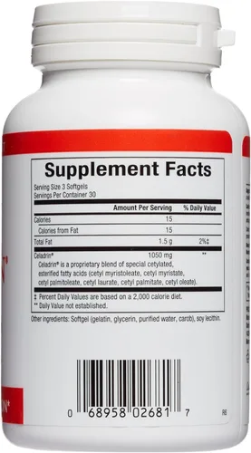 Vista 9 de Natural Factors, Celadrin Salud de las articulaciones, promueve la flexibilidad, la movilidad y la función de las articulaciones, 90 cápsulas blandas