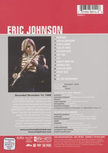 Vista 2 de Eric Johnson - Live From Austin Tx