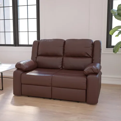 Vista 13 de Flash Furniture - Sofá unipersonal reclinable, Microfibra, Microfibra café chocolate.