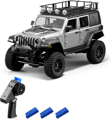 Vista 11 de GoolRC 1:12 escala 4 ruedas coche de control remoto, camión todoterreno con luces, 2.4G control remoto oruga Negro