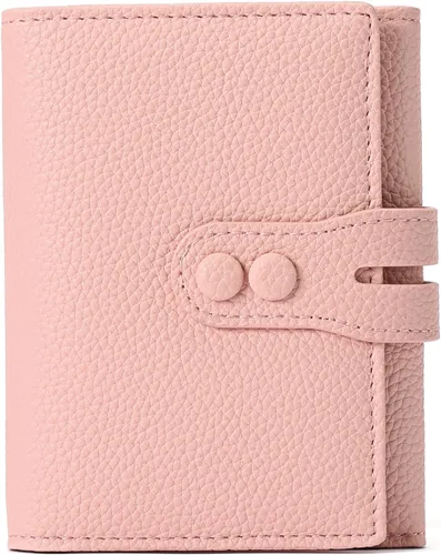 Vista 13 de SENDEFN Cartera pequeña para mujeres de cuero con bloqueo RFID, cartera de muñeca, tarjetero con doble cremallera, monedero, cartera bifold