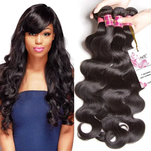 Vista 9 de Unice - Cabello ondulado brasileño 8A, cabello virgen, 3 unidades, extensiones tejidas de 100 % cabello humano, color natural, 3.3 a 3.5 onzas