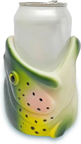 Vista 11 de Funda para latas con doble pared aislante, diseño de pescado, 12 oz