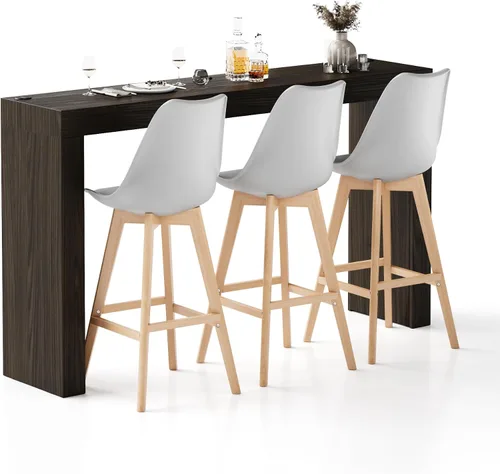 Vista 75 de Mobili Fiver Evolution - Mesa alta de bar de cocina fabricada en Italia Ahorra Espacio, Mesa de altura de mostrador montada en la pared para 1