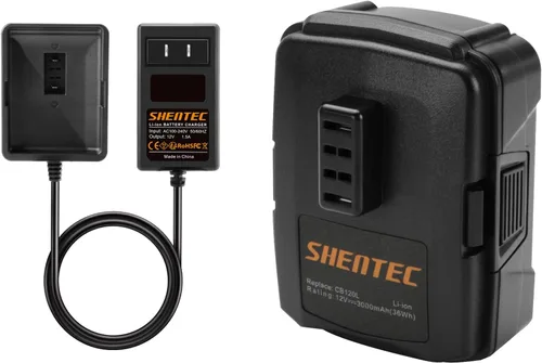 Vista 10 de Shentec Paquete de 2 baterías de 3.0Ah 12V compatibles con RYOBI CB120L CB121L BPL-1220 130503001 130503005, batería de litio de 12 V