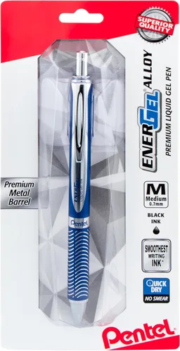 Vista 11 de Lapicero de gel líquido Pentel EnerGel de aleación RT premium, Azul