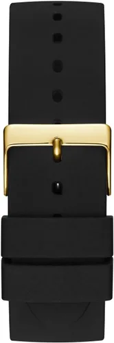 Vista 2 de GUESS Iconic Studded Black Logo Silicone Watch