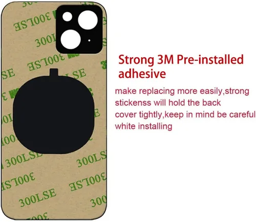 Vista 4 de Reemplazo de vidrio trasero OEM para iPhone 14 6.1 pulgadas con kit de herramientas de reparación (azul)