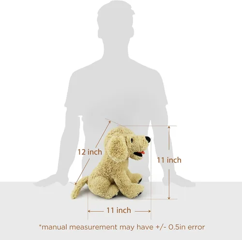 Vista 7 de LotFancy Animales de peluche de perros, 12 pulgadas, tiernos animales de peluche Golden Retriever, juguete de peluche de cachorro sentado, regalo