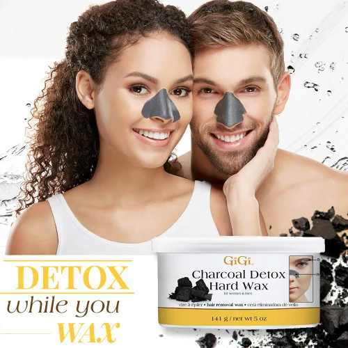 Vista 2 de GiGi Cera dura de desintoxicación de carbón 5 oz