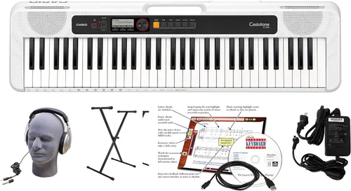 Vista 10 de Casio CT-S200BK EPA - Paquete de teclado prémium de 61 teclas con auriculares, soporte, fuente de alimentación, cable USB de 6 pies y software