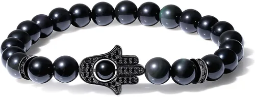 Vista 9 de COAI Pulsera de mano Hamsa, pulsera de protección contra el mal de ojo para hombres y mujeres