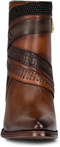 Vista 3 de Cuadra Womens Bootie in Genuine Bovine Leather with Zipper