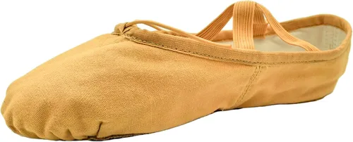 Vista 2 de Danzcue Zapatilla de ballet de lona con suela dividida para adultos