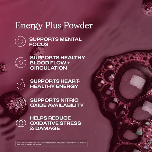 Vista 3 de Humann SuperBeets Energy Plus con extracto de semilla de uva, polvo de raíz de remolacha, extracto de té verde, cafeína, vitamina C, sin OMG, 5.87