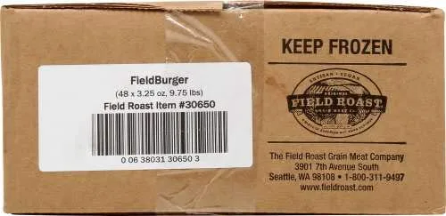 Vista 3 de Field Roast Vegan Fieldburger 3.25 onzas (paquete de 48)