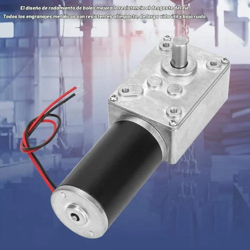 Vista 4 de DC alta velocidad de torsión reduce motor eléctrico reversible motor de engranaje 0.315 in eje (12V 10RPM)