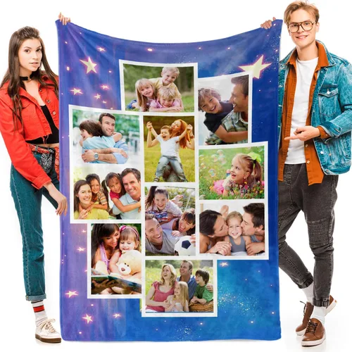 Vista 16 de Manta personalizada con fotos, texto, fotos personalizadas, regalos del día de San Valentín para mamá, papá, pareja, esposa, marido, novia, novio
