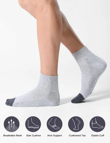 Vista 3 de CS CELERSPORT Paquete de 6 calcetines tobilleros para hombre con cojín para correr