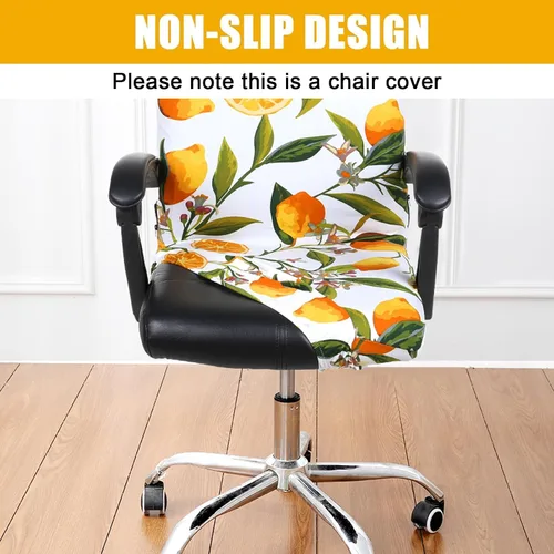 Vista 41 de Smiry fundas elásticas estampadas para silla de oficina de computadora, fundas universales para sillas giratorias de escritorio, extraíbles