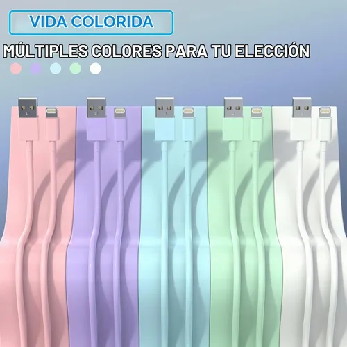 Vista 4 de iGENJUN Paquete de 5 cargadores para iPhone [certificado MFi], adaptador de bloque de cargador de pared USB de doble puerto con cable Lightning de 6