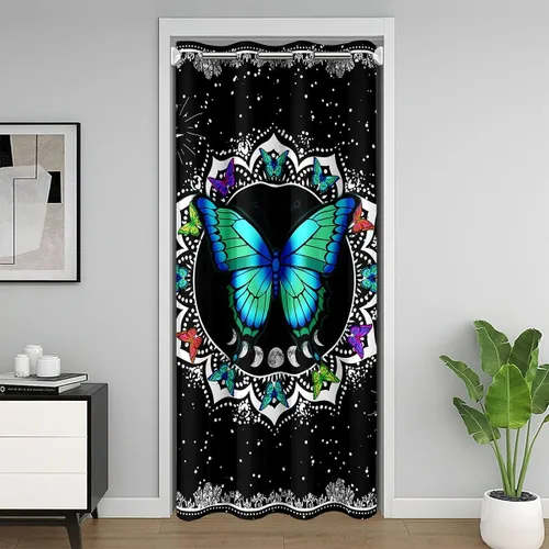 Vista 11 de Erosebridal Highland - Cortina opaca para puerta de vaca, con diseño de rosas para niños, niñas, niños, con animales salvajes del oeste