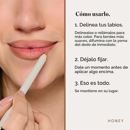 Vista 7 de Ravie Beauty - Lápiz delineador de labios suave de larga duración Miel (Beige neutro)