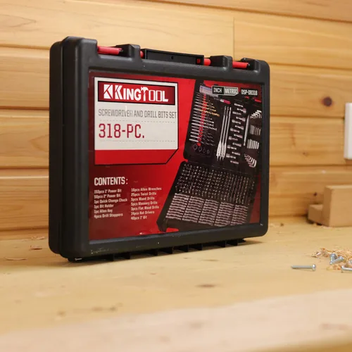 Vista 8 de KingTool Kit de accesorios de perforación y conducción (juego de 318 destornilladores y brocas KingTool)