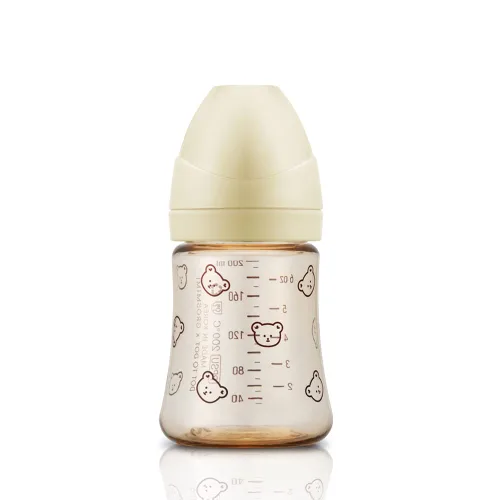 Vista 2 de Grosmimi Biberón PPSU, libre de BPA (6oz Bear_Pure Gold)