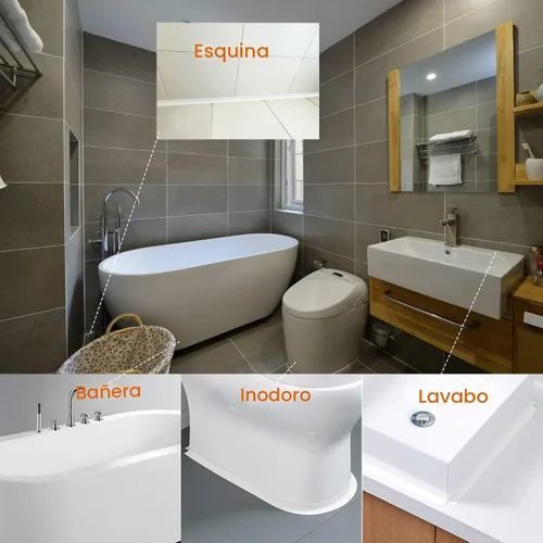 Vista 8 de Cinta de Calafateo Autoadhesiva, Cinta de Calafateo para Baño Tira Selladora Tira de Calafateo, Cinta de Sellado Impermeable de Calafateo para Baño