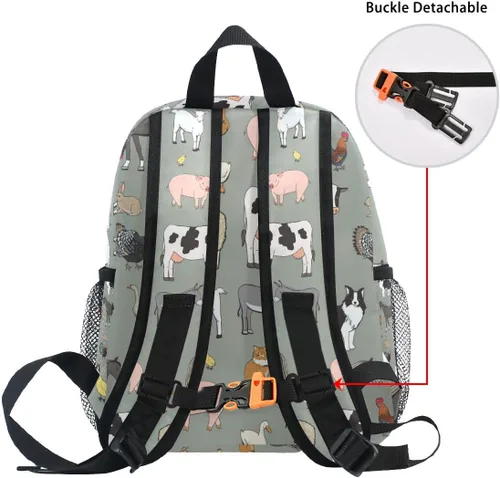 Vista 5 de Glaphy Mochilas personalizadas para niños, Animales de granja, Mochilas Daypack