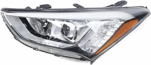 Vista 4 de Conjunto de faro delantero para Hyundai Santa Fe 2013 2014 2015 2016 halógeno (lado del conductor+pasajero)