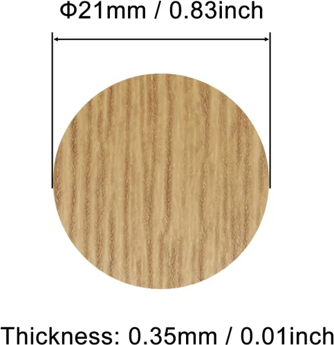 Vista 2 de Pegatinas autoadhesivas para agujeros de tornillo, tapas de cubierta de PVC, a prueba de polvo para muebles de madera, gabinete de 0.827 in, 2 Arce