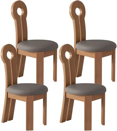 Vista 45 de YVYKFZD Dining Chairs Set, Solid Wood Dining Room Chair, Upholstered Kitchen Chairs, Unique Key-Shaped Living Room Chair, for Offices Bedroom Study