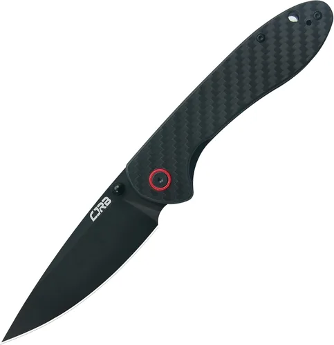Vista 13 de Cuchillo plegable de bolsillo CJRB Feldspar Stonewash, con hoja de acero D2, mango táctico G10, para uso diario, mango negro (J1912) Liner Lock