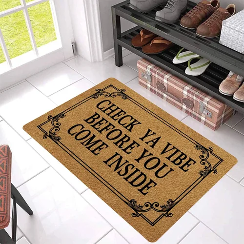 Vista 5 de FunXiLin Divertido tapete de bienvenida (23.6 x 15.7 pulgadas) tapete antideslizante de regalo personalizado para decoración del hogar