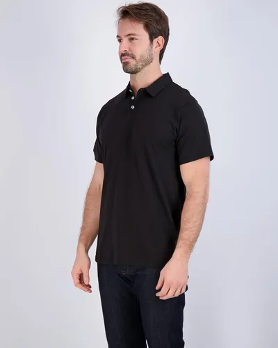 Vista 18 de Real Essentials Paquete de 3: Polo de manga corta de algodón para hombre, de secado rápido, transpirable, (disponible en tallas grandes y altas)