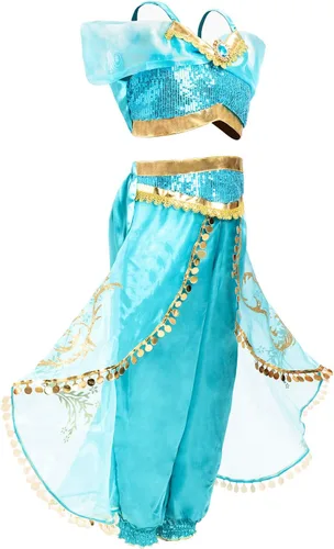 Vista 2 de Funna Costume for Girls Princess Kids Dress Up Outfit Party Supplies